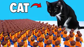 1,000 LEGO Minifigures vs Cat