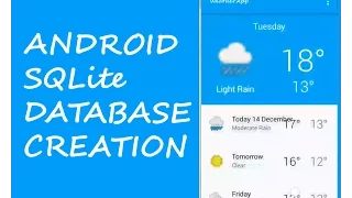 ANDROID SQLite DATABASE CREATION