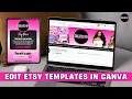 Etsy Templates How to Edit Them Canva Tutorial