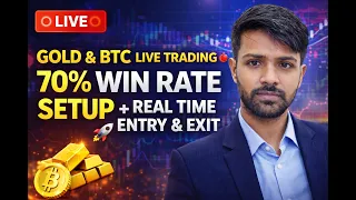 “BTC Live Trading 🔴 | 70% Win Rate Setup + Real Time Entry & Exit”