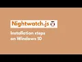 Nightwatch js installation on Windows 10