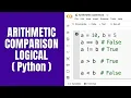 Comparison operators in Python Basic operators arithmetic comparison logical