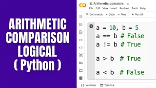 Comparison operators in Python Basic operators arithmetic comparison logical