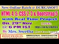 HTML 4 5 CSS 2 3 Bootstrap 5 Online Training DURGASOFT