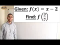 Evaluating Functions with Fractions Example 1