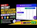 Instant Multiplication Table Generator Any Number Table Tool HTML CSS JavaScript Source Code