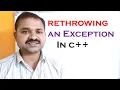Rethrowing an Exception in C