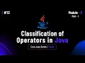 Classification of Operators in Java Core Java Tutorial in Tamil BuiltBy Error