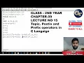 Postfix and prefix in c programming Global tech