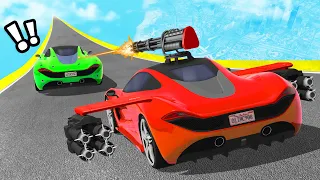 MEGA RAMP with WEAPONS is INSANE in GTA 5...