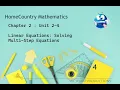 Multi-Step Equations - Concept Overview Lecture Chapter 2 Unit 2-4 PTIV