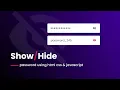 How To Hide And Show Password On Website Using HTML CSS JavaScript Password Toggle