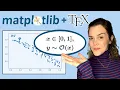 Add math symbols to matplotlib figures with matplotlib LaTeX Matplotlib Tips