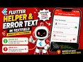 FLUTTER ANDROID - TEXT FIELD HELPER ERROR TEXT TUTORIAL