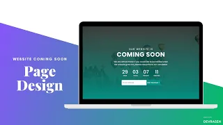 Responsive Coming Soon Page Using HTML CSS JS Step-by-Step Guide Coming Soon Website