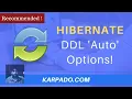 Hibernate DDL Auto Sync Create Update Validate Create Drop database Easy Explanation