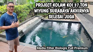 kolam koi 37 ton wiyung surabaya akhirnya selesai juga koitv indonesia 081230861117