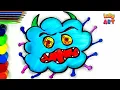 Coronavirus Drawing for Kids Easy Drawing Luby Art
