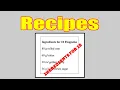 How to calculate ingredients for Recipes