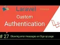 27 - Showing error messages on Sign up page