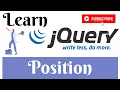 jQuery Lecture - 42 Position Method Tutorial in Hindi Urdu
