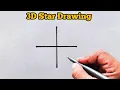 How to draw 3D star from Easy star drawing for beginners Star drawing