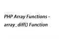 PHP Array Functions - array