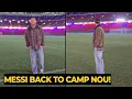 Download Lagu Messi verraste de fans van Barcelona vandaag met een bezoek aan het nieuwe Camp Nou-stadion