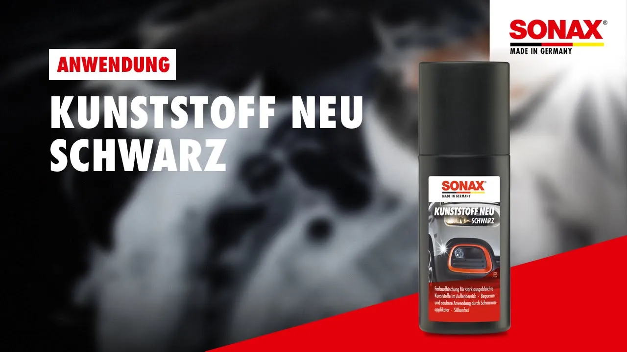 Anwendung SONAX Kunststoff Neu Schwarz