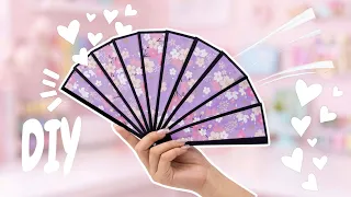 How to Make Japanese Folding Fan with Paper 🌸 Step-by-Step DIY