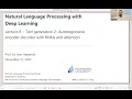 NLP with Deep Learning 08 - Text generation 2 Autoregressive encoder-decoder with RNNs attention