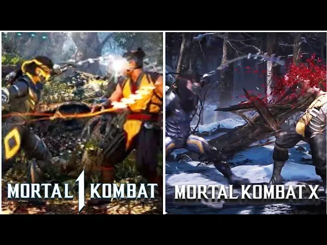 Takeda Early Gameplay Comparison | MK1 vs. MKX
