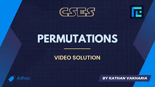 Permutations Solution CSES Problemset Introductory Problems