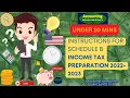 Instructions for Schedule B Income Tax Preparation 2022-2023
