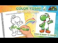 Color Yoshi Fun Yoshi Coloring Pages for Kids Super Mario Coloring Adventure