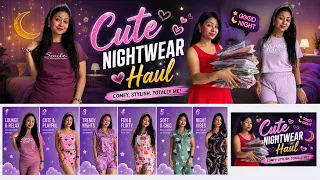 cute night dress set for girls 2026 meesho haul comfortable u0026 trendy nightwear