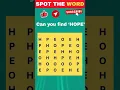 Crossword - Can you spot the word HOPE in 5 seconds