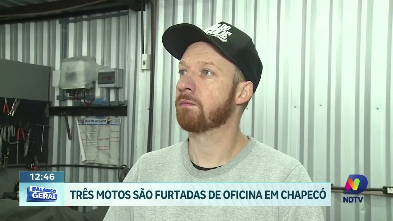 Chapecó: Oficina no Bairro Líder é Alvo de Arrombamento e Furto de Motos