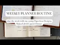 Weekly planner routine ft Papertess Designs MakseLife Laurel Denise planners