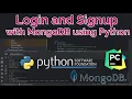 MongoDB using Python - Login and Signup