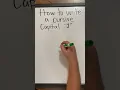 How to Write a Cursive Capital J