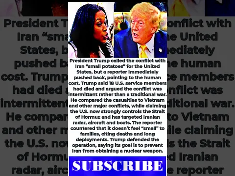 Reporter Pushes Back After Trump Calls Iran War ‘Small Potatoes For Us’