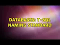 Databases T-SQL Naming Standard 2 Solutions
