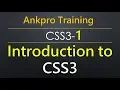 CSS3 1 - Introduction to CSS3 CSS3 Modules CSS3 property and values CSS3 introduction