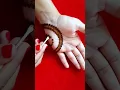 Beautiful Easy Simple Cotton Bud Mehndi Design For Front Hand