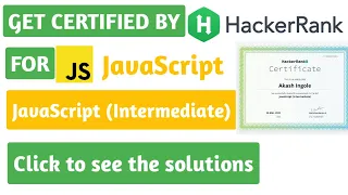 Hackerrank certification for JavaScript Hackerrank js solutions