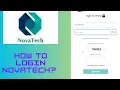How to Login Novatech Novatech Login Guide