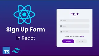 React Signup Signin Form with Tailwind CSS - Step-by-Step Tutorial