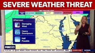 DC weather Showers and thunderstorms likely Tuesday as severe weather threatens