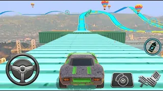 Impossible Car Stunts 3D - Crazy Ramp Car Stunt Master 3D: New Green Car Unlocked Campaing Mode